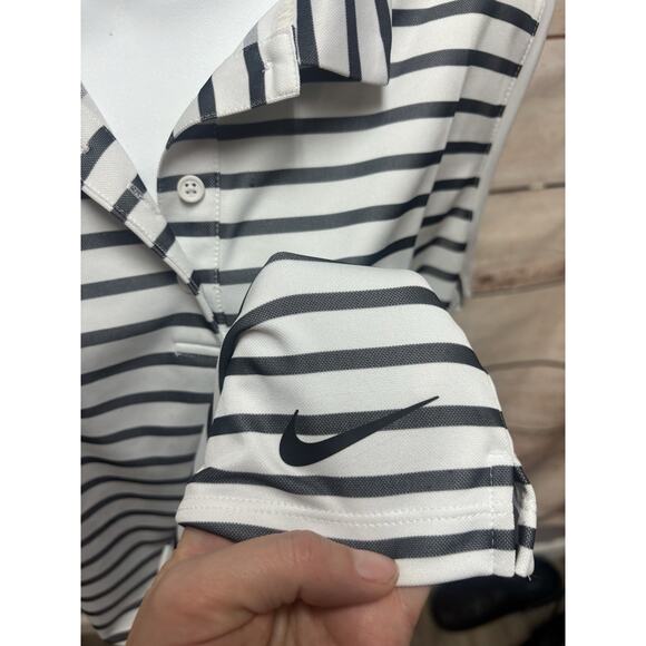 Nike Polo Shirt Womens Size XL Striped Dri Fit Sleeveless Tank Top Casual Golf - Picture 6 of 12